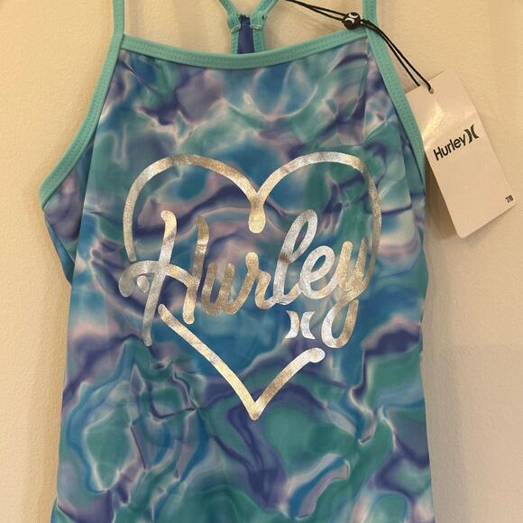 NEW Hurley One Piece Bathing Suit sz 7/8 Girl's Swimsuit - Picture 4 of 4